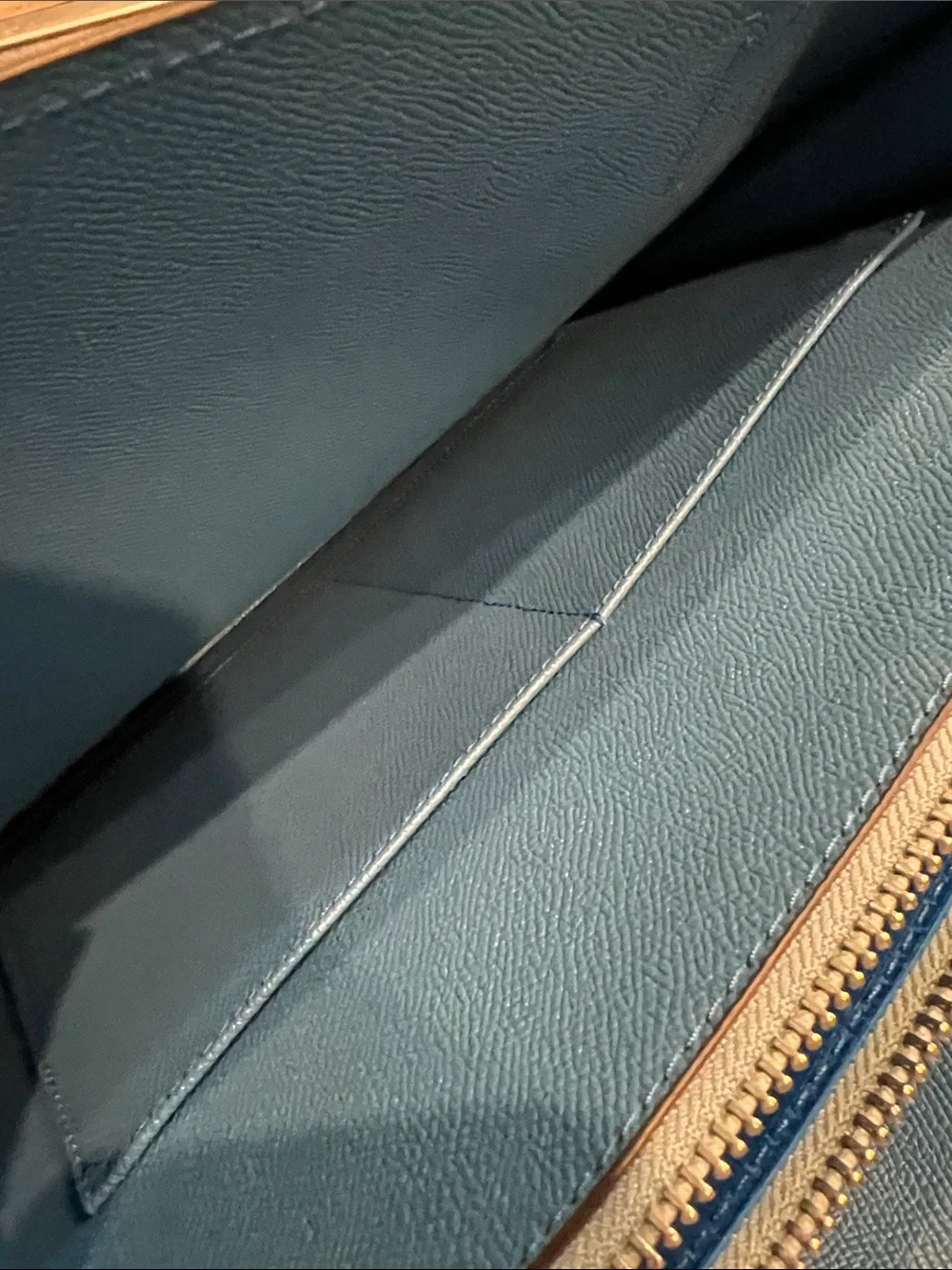 Coach Pale Blue Pebbled Leather Tote with Tag